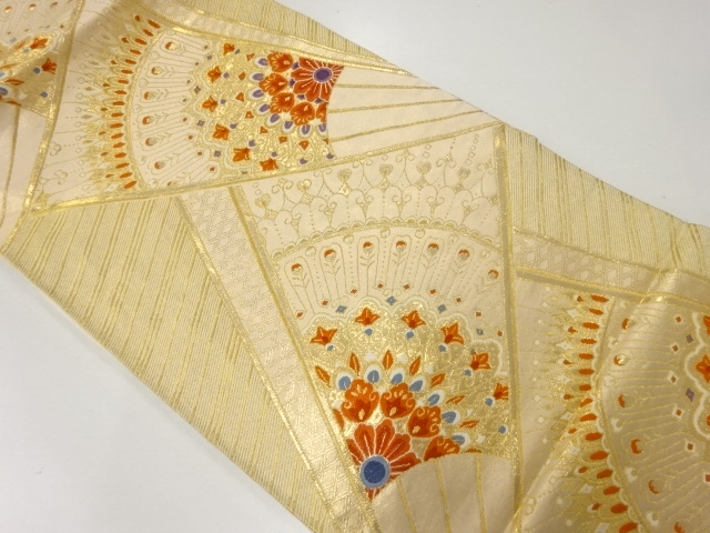 JAPANESE FUKURO OBI / WOVEN FLOWER CREST